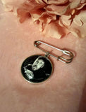 Bride and Groom Photo Memory Lapel Pin
