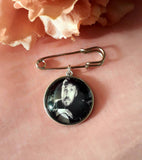 Bride and Groom Photo Memory Lapel Pin