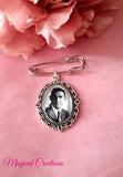 Groom Memory Photo Lapel Pin