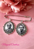 Groom Memory Photo Lapel Pin