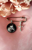 Circle Memory Photo Lapel Pin