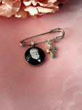 Groom Memorial Photo Lapel Pin