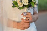 Single Silver Coloured Bouquet Photo Charm.
