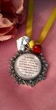 Bridal Party Personalised Something old Keepsake Charms with a Rose Bead