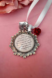Bridal Party Personalised Something old Keepsake Charms with a Rose Bead