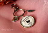 Novelty Chicken Owner Keyring