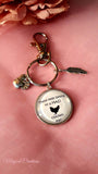 Novelty Chicken Owner Keyring