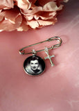 Circle Memory Photo Lapel Pin