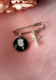 Groom Memorial Photo Lapel Pin