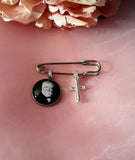 Groom Memorial Photo Lapel Pin