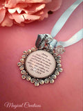 Bridal Party Personalised Something old Keepsake Charms with a Rose Bead
