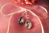 Double Photo Bouquet Memorial Charm.