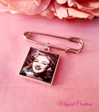 Square Single, Double, Triple or Quadruple Photo Lapel Pin.