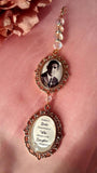 Rose Gold Double Photo Bouquet Charm
