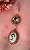Rose Gold Double Photo Bouquet Charm