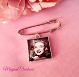 Square Single, Double, Triple or Quadruple Photo Lapel Pin.