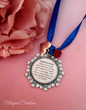 Bridal Party Personalised Something old Keepsake Charms with a Rose Bead