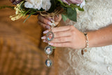 Triple Silver Coloured Photo Memory Bouquet Charm