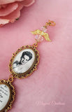 Single or Double Gold Photo Bouquet Charm And Guardian Angel.