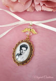 Single or Double Gold Photo Bouquet Charm And Guardian Angel.