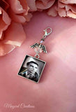 Square Photo Bouquet or Lapel Pin with a Bead Guardian Angel