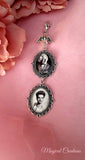 Single or Double Photo Memorial Bouquet Charm with a Guardian Angel.