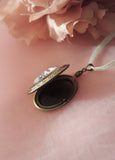 Photo Bouquet Brass Coloured Locket Charm.