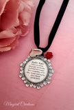 Bridal Party Personalised Something old Keepsake Charms with a Rose Bead