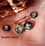 Double Sided 20mm Photo Memory Lapel Pin.