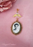 Single or Double Gold Photo Bouquet Charm And Guardian Angel.