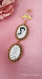 Single or Double Gold Photo Bouquet Charm And Guardian Angel.
