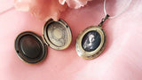 Photo Bouquet Brass Coloured Locket Charm.