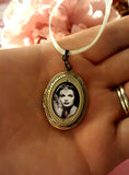 Photo Bouquet Brass Coloured Locket Charm.