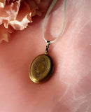 Photo Bouquet Brass Coloured Locket Charm.