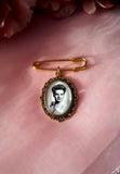 Gold Coloured Groom Memory Photo Lapel Pin.