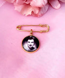 Groom Gold Memory Photo Lapel Pin