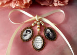 Triple Gold Coloured Bouquet Photo Charm