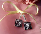 Double square Bouquet Photo Charm.
