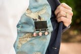 Groom Memory Photo Lapel Pin