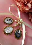 Triple Gold Coloured Bouquet Photo Charm