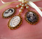 Triple Gold Coloured Bouquet Photo Charm