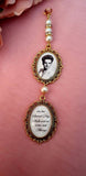 Double Gold Coloured Bouquet Photo Charm.