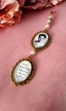 Double Gold Coloured Bouquet Photo Charm.