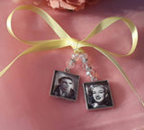 Double square Bouquet Photo Charm.