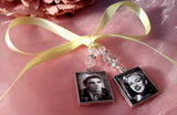 Double square Bouquet Photo Charm.