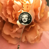 Bride and Groom Photo Silver Coloured Lapel Pin
