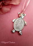 Flower Girl, Bridesmaid, Page Boy, Usher, Ringer Bearer, Ring Security Teddy Bear Keepsake Charm