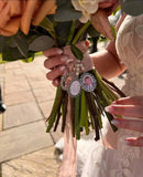 Triple Silver Coloured Bouquet Photo Charm
